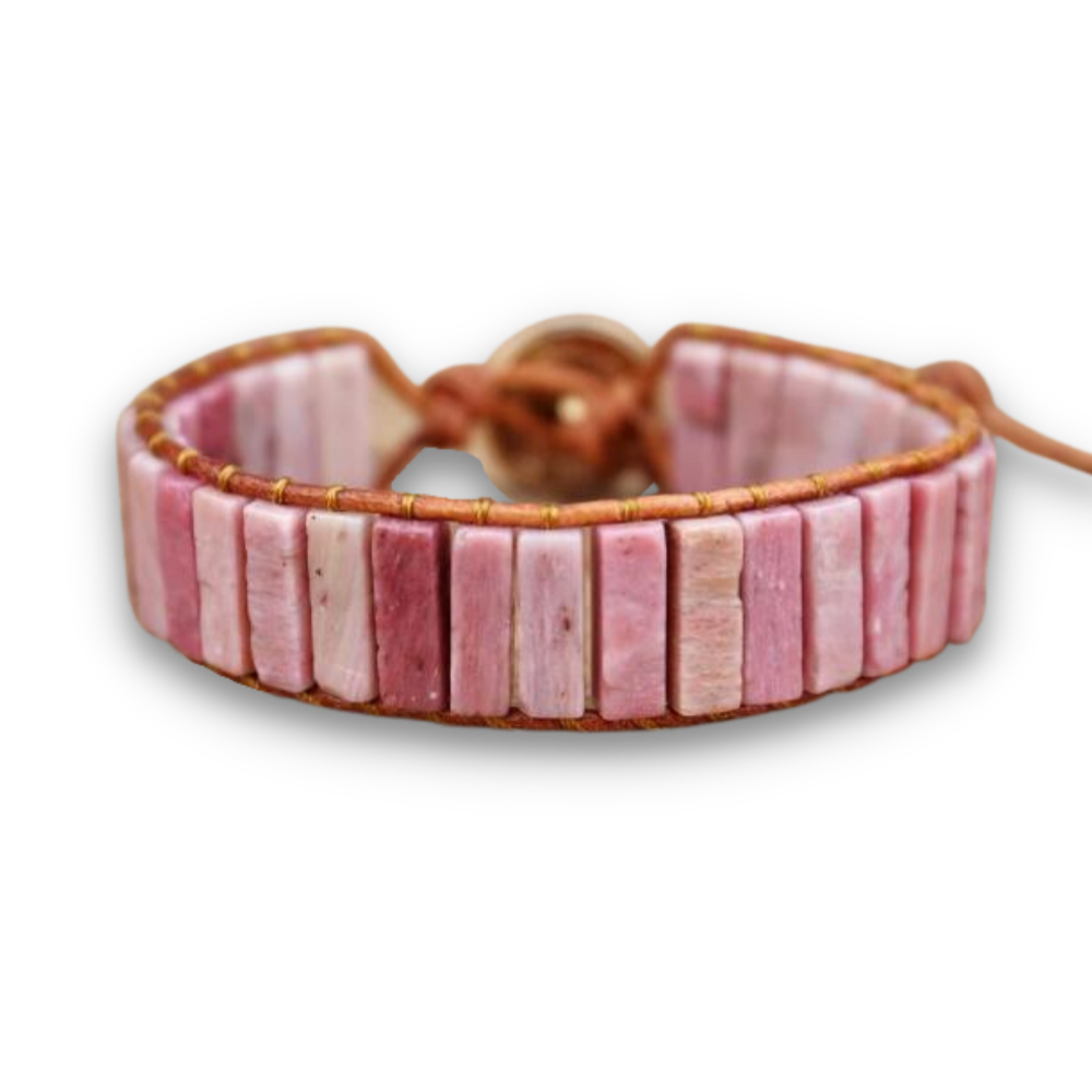 Bracelet Bohémien en Rhodonite "Amour & Bienveillance"