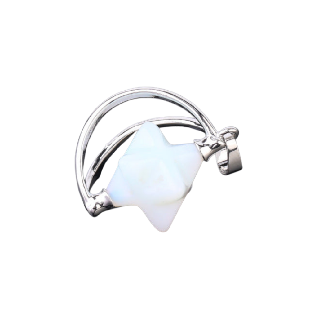 Pendentif Guérison en Opale "Créativité & Spontanéité" - Merkaba