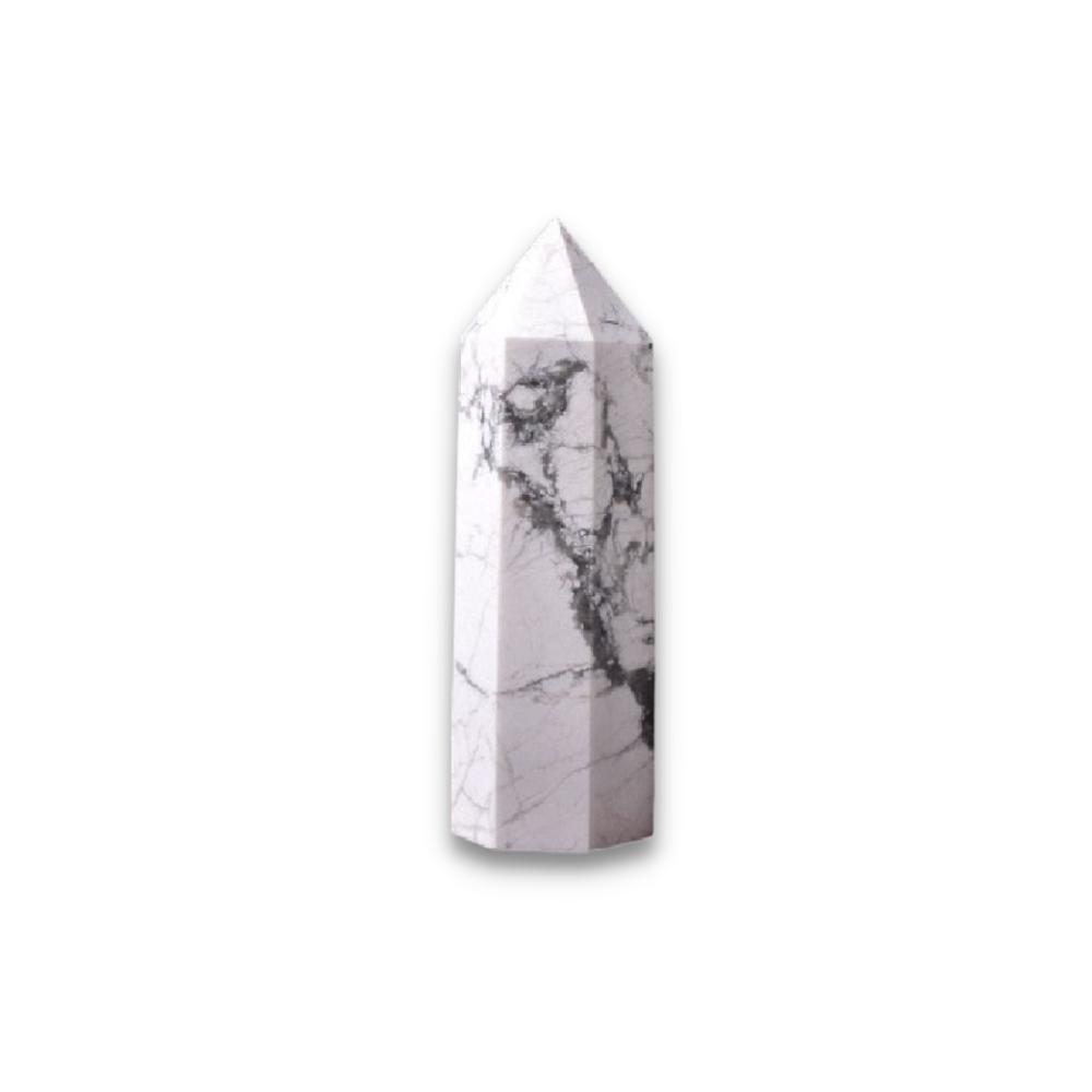 Obélisque Guérison en Turquoise blanche "Sagesse & Conscience"