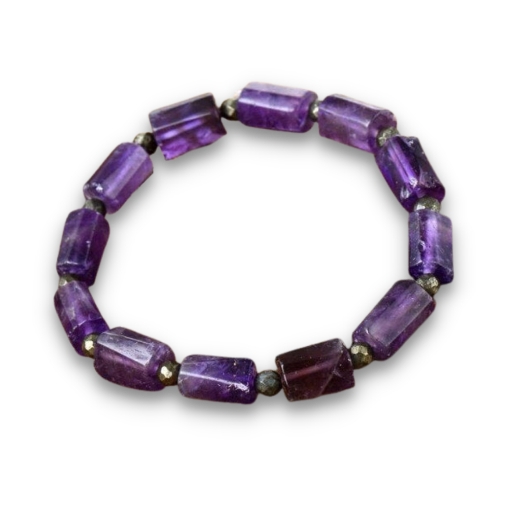 Bracelet Yoga en Améthyste "Force & Sagesse"