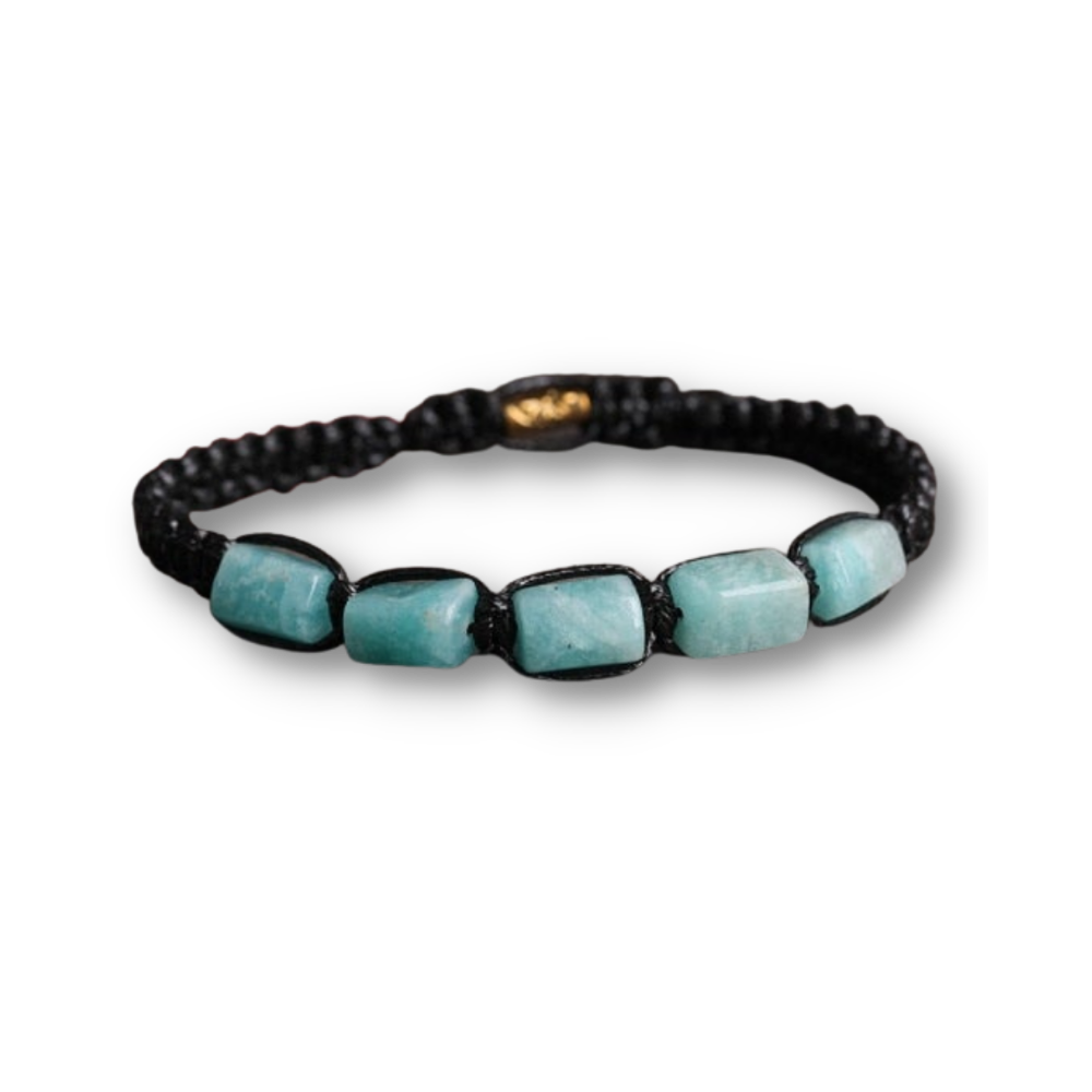 Bracelet Shamballa en Amazonite "Paix & Courage"
