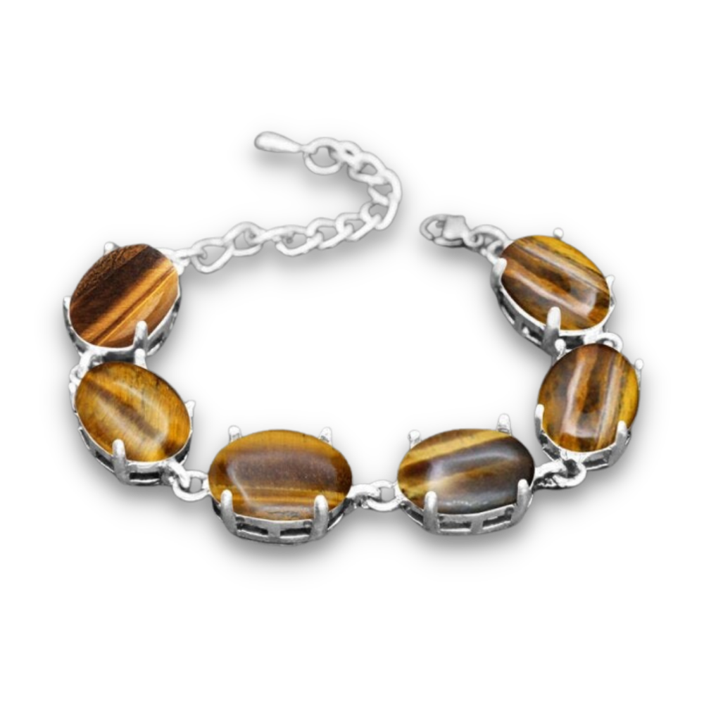 Bracelet en Oeil de tigre "Courage & Audace"