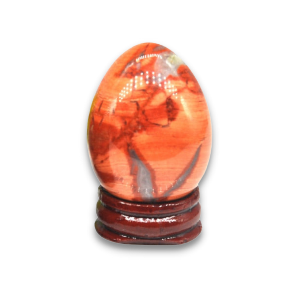 Oeuf de Yoni Massage en Jaspe rouge "Force & Spiritualité"