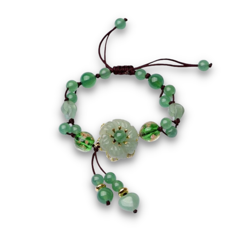 Bracelet en Agate verte "Équilibre & Fertilité"