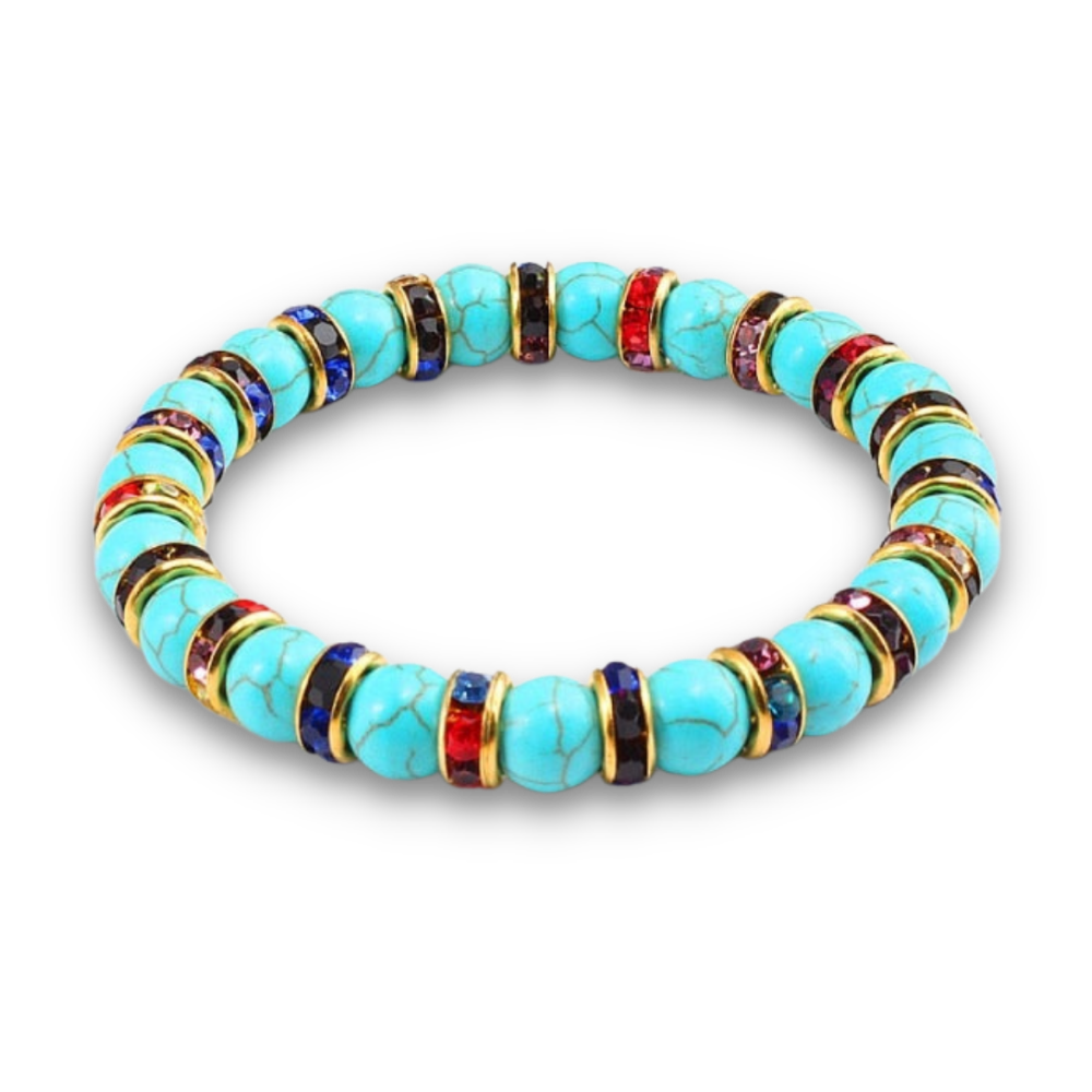 Bracelet en Turquoise bleue "Sérénité & Bien être"