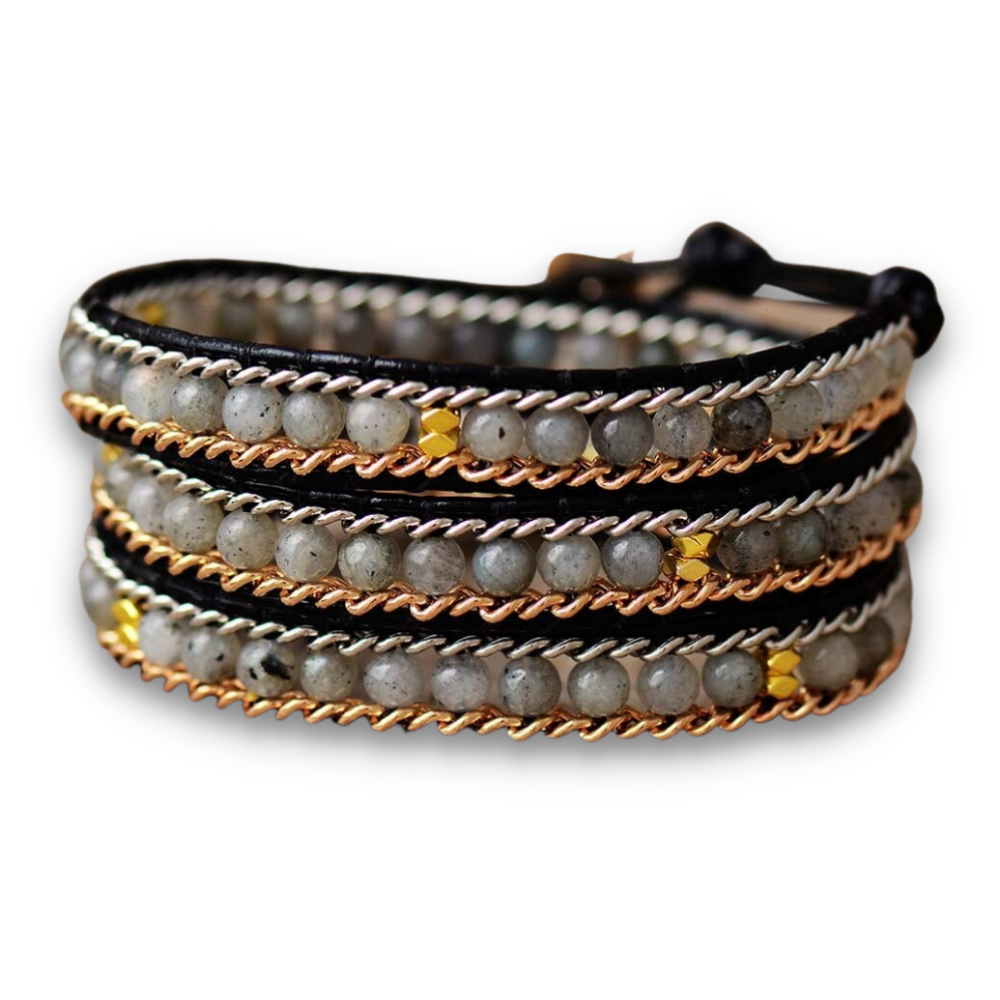 Bracelet Bohémien en Labradorite "Protection & Développement"