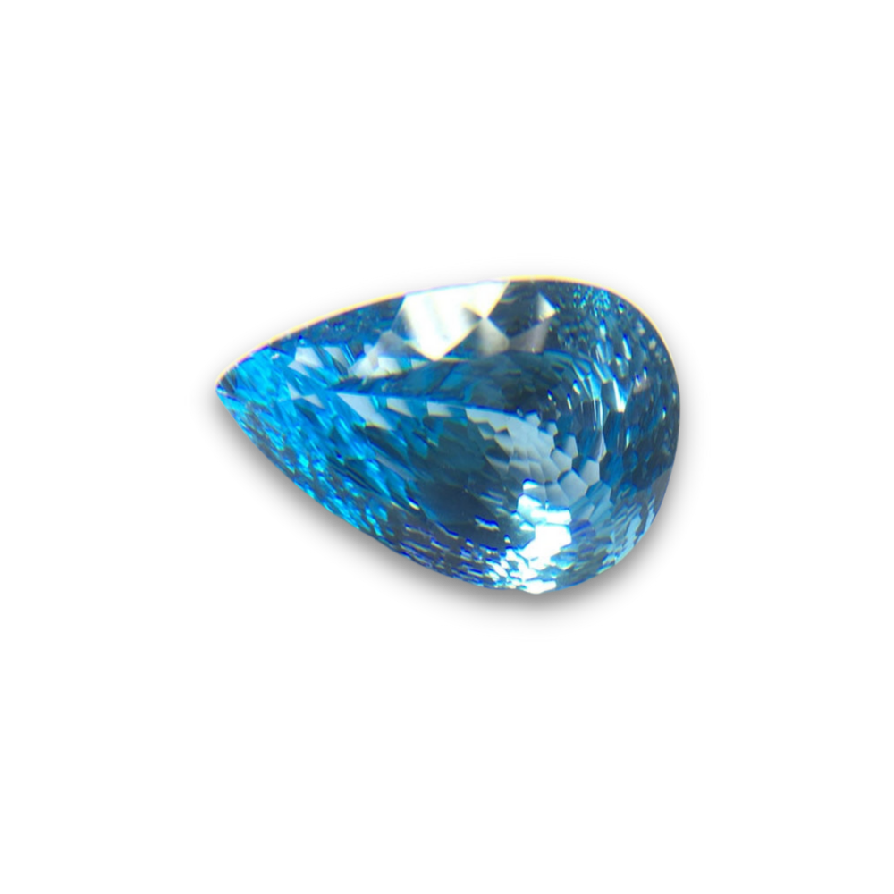 Pierre Taillée en Topaze bleue "Fidélité & Intégrité"