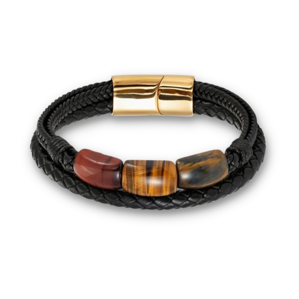 Bracelet en Oeil de tigre "Courage & Audace"