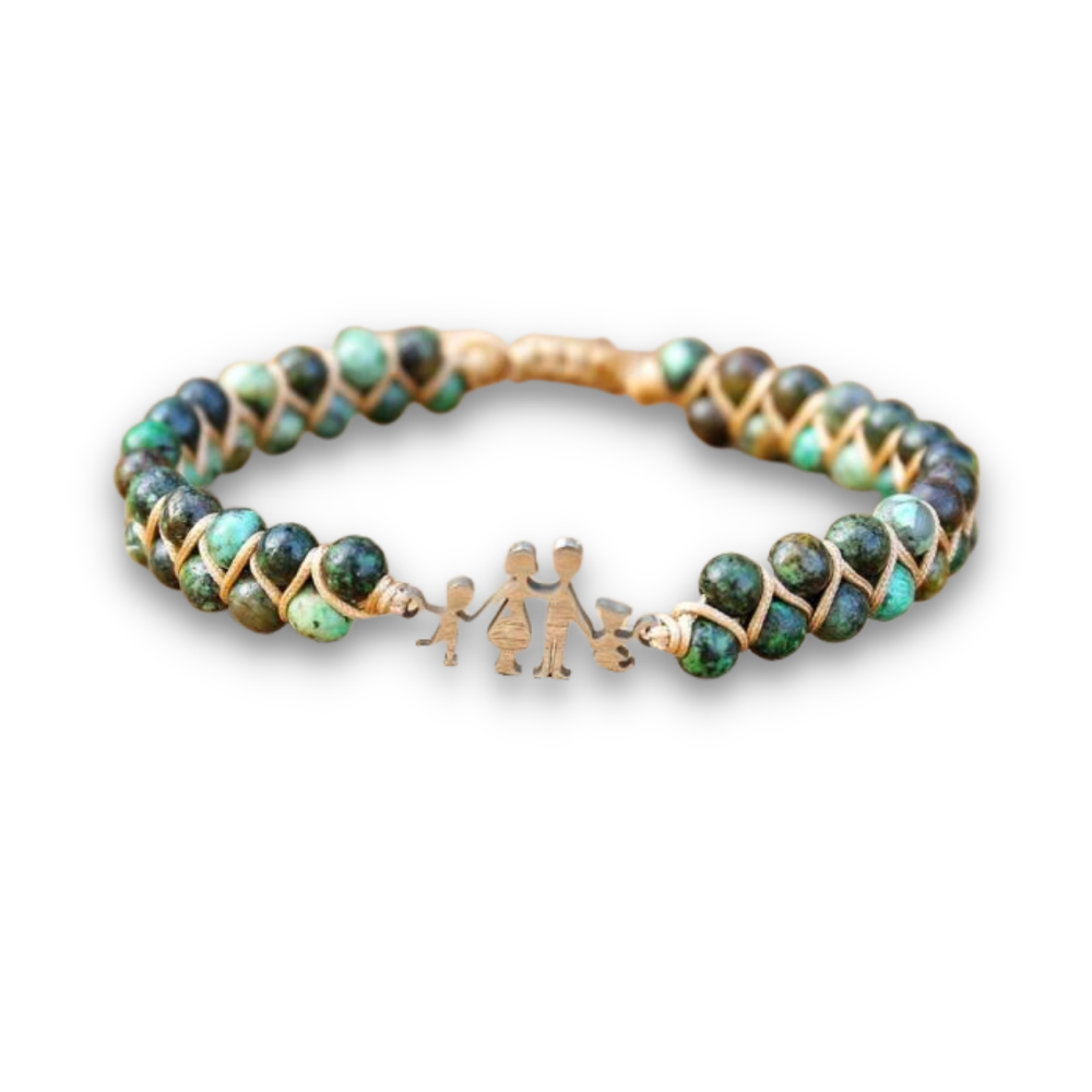 Bracelet Yoga en Jaspe Africain "Empathie & Communication" - Famille