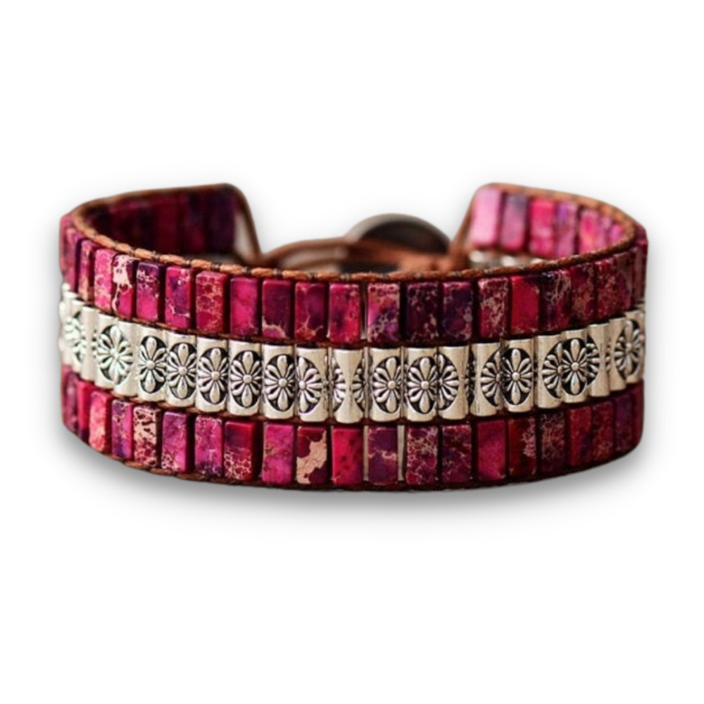 Bracelet Bohémien en Jaspe "Épanouissement & Estime de soi"