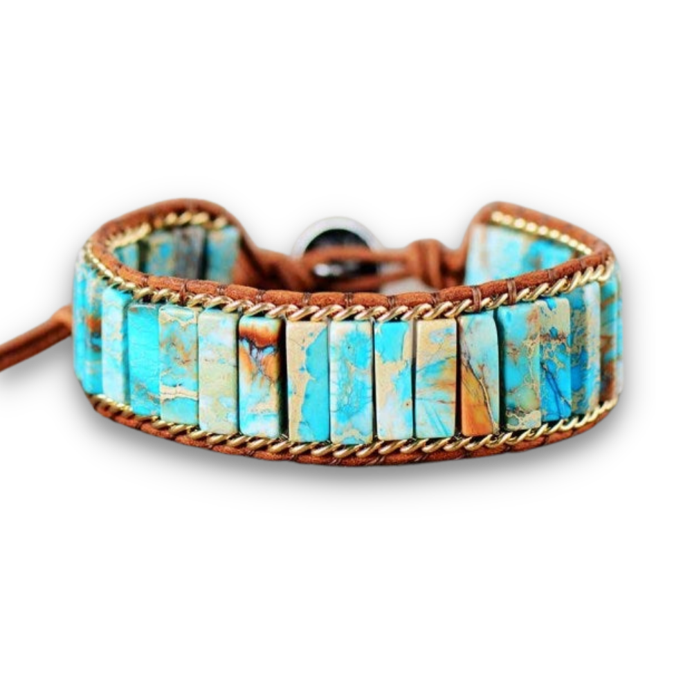 Bracelet Bohémien en Turquoise "Stabilité & Empathie"