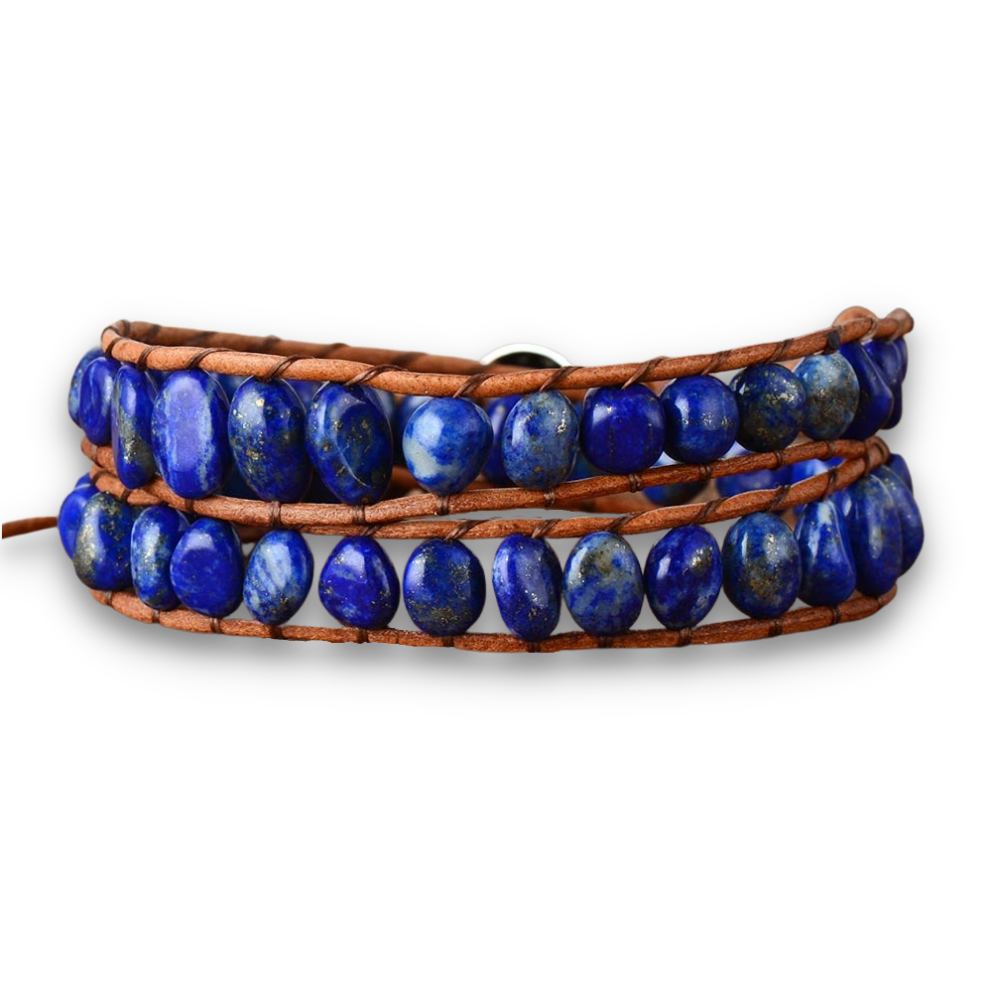 Bracelet Bohémien en Lapis Lazuli "Santé & Harmonie"
