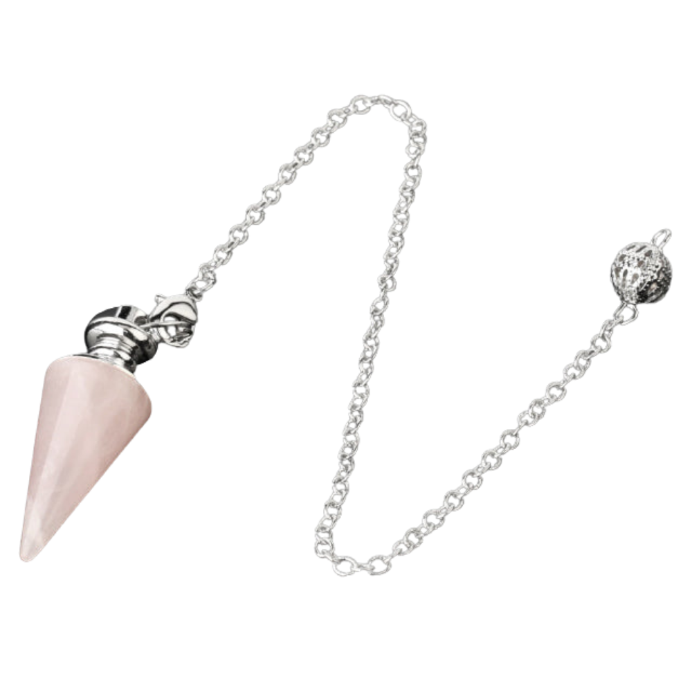 Pendule Reiki en Quartz rose "Amour & Confiance en soi"