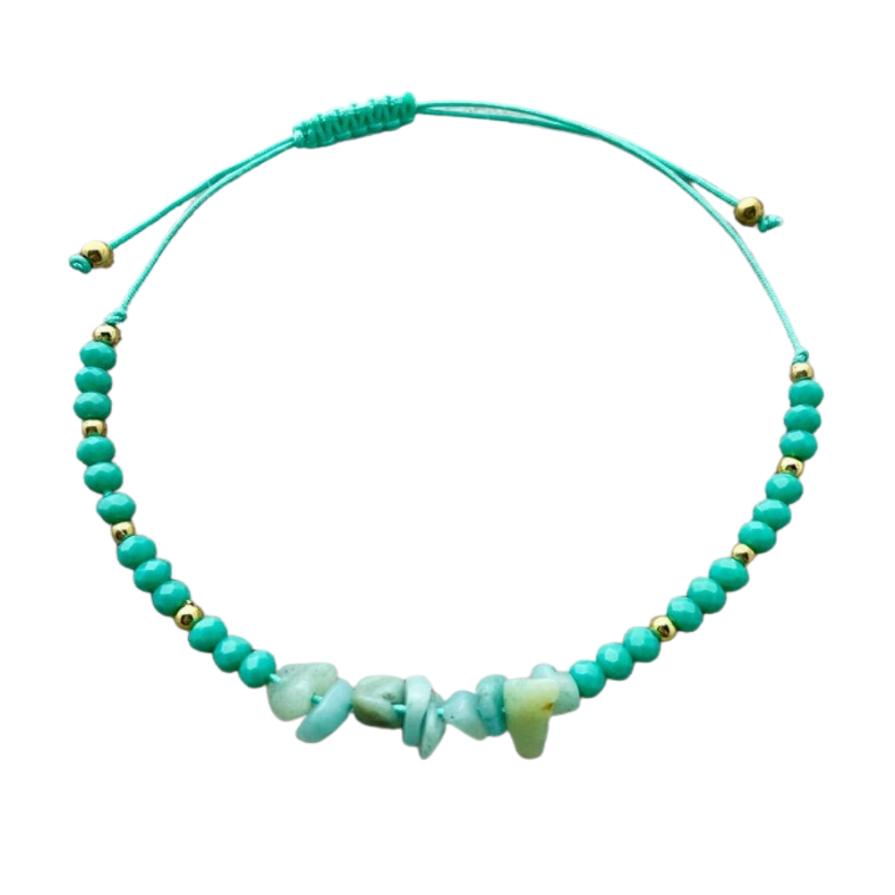 Bracelet Baroque en Amazonite "Paix & Courage"