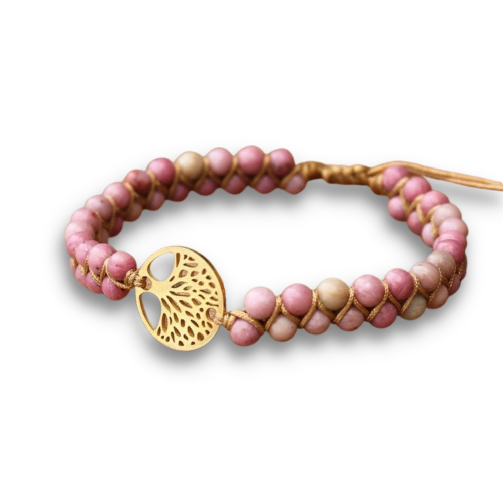 Bracelet Yoga en Rhodonite "Amour & Bienveillance"