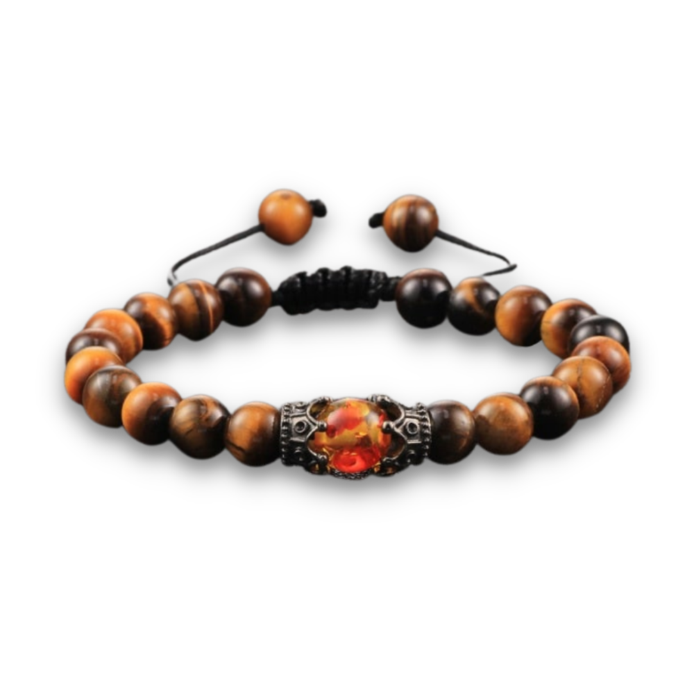 Bracelet en Oeil de tigre "Courage & Audace"