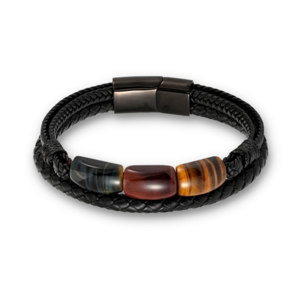 Bracelet en Oeil de tigre "Courage & Audace"