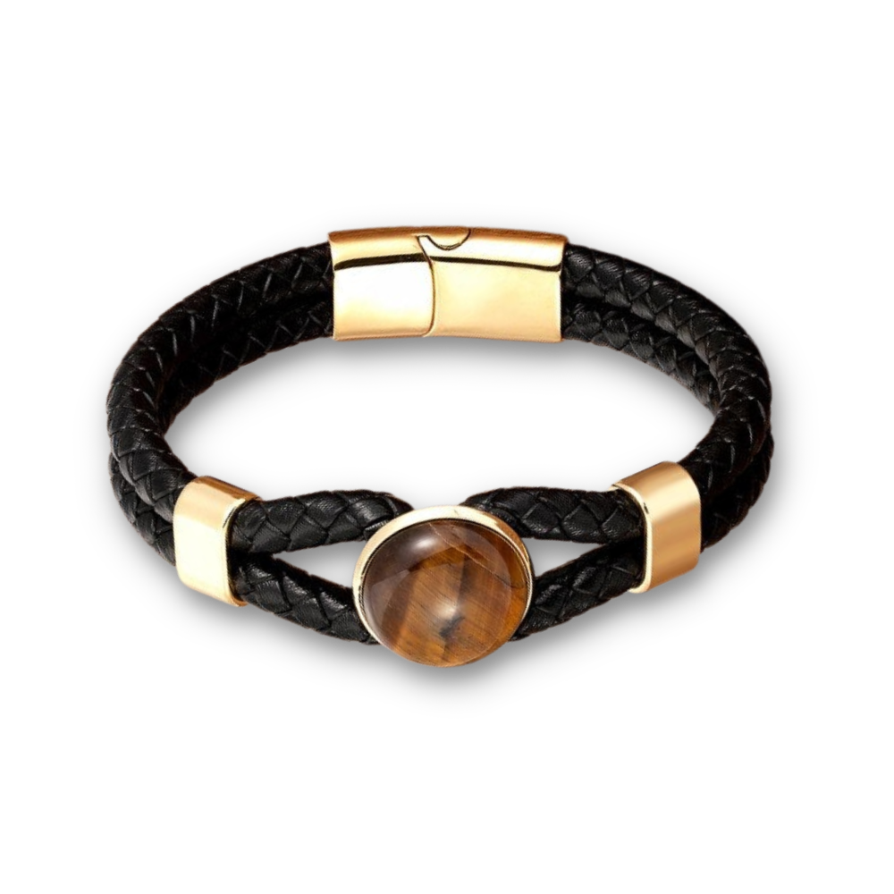 Bracelet en Oeil de tigre "Courage & Audace"