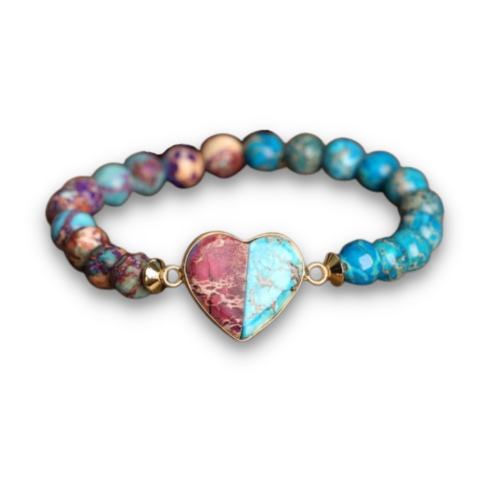 Bracelet en Jaspe "Épanouissement & Estime de soi" - Coeur