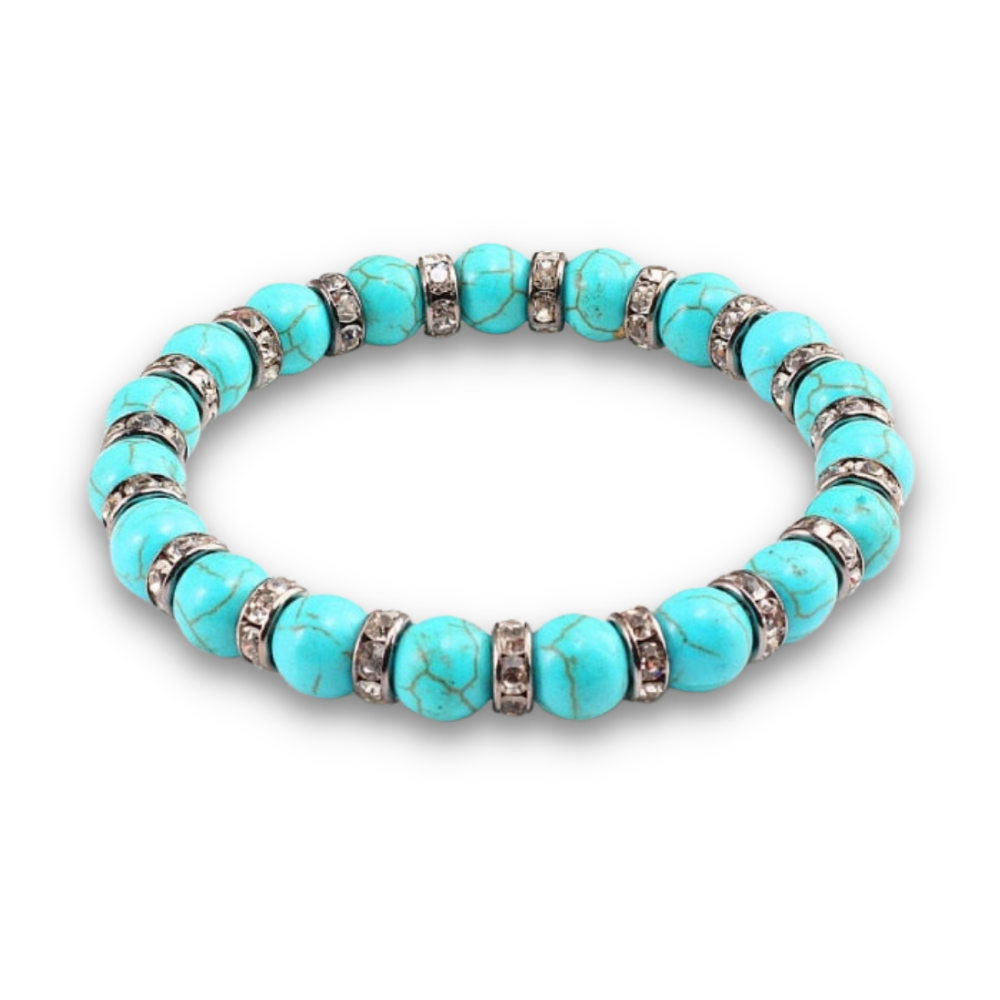Bracelet en Turquoise bleue "Sérénité & Bien être"