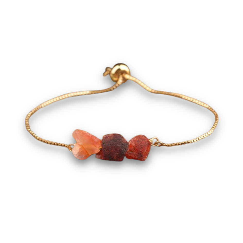 Bracelet en Jaspe rouge "Force & Spiritualité"