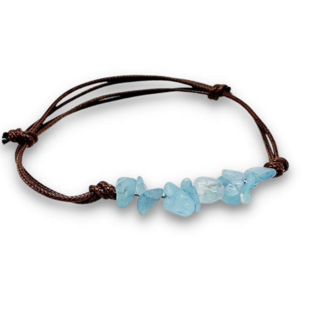 Bracelet Baroque en Aigue Marine "Jeunesse & Guérison"