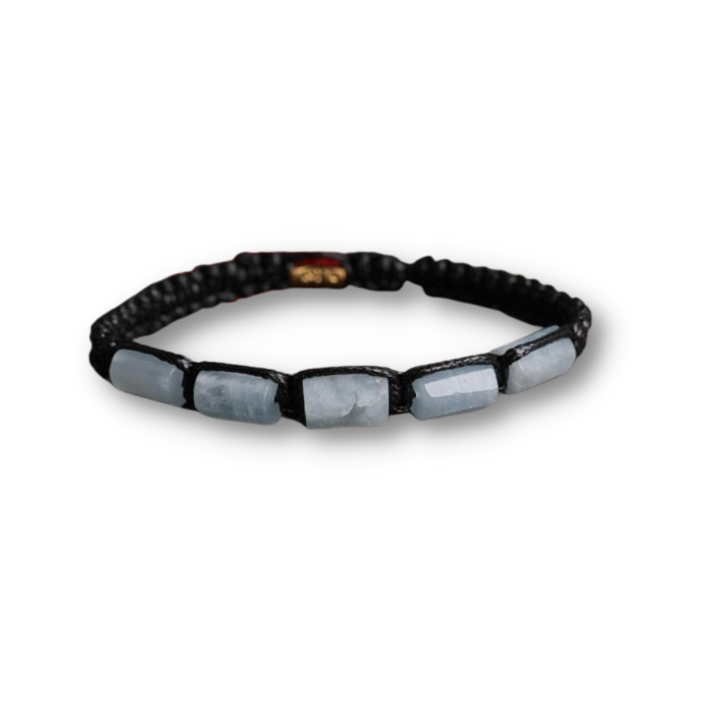 Bracelet Shamballa en Aigue Marine "Jeunesse & Guérison"