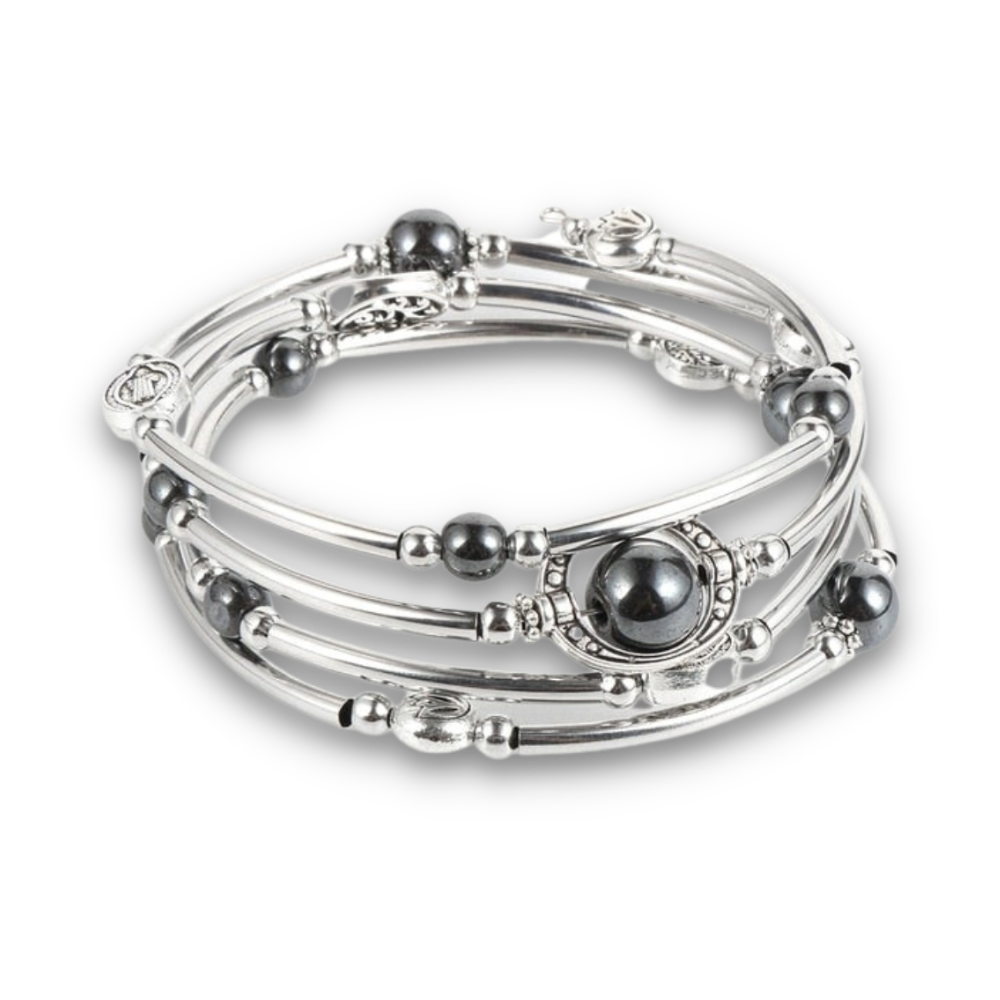 Bracelet en Hématite "Force & Puissance"