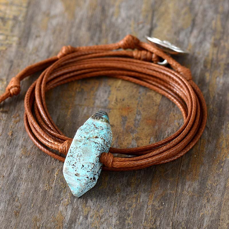 Bracelet Bohémien en Jaspe "Épanouissement & Estime de soi" - Obélisque