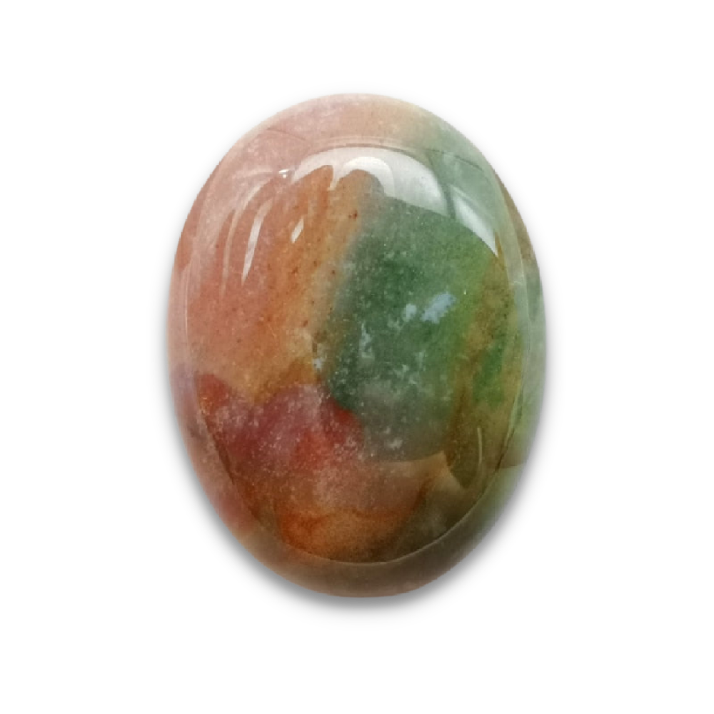 Cabochon en Agate indienne "Équilibre & Prospérité"