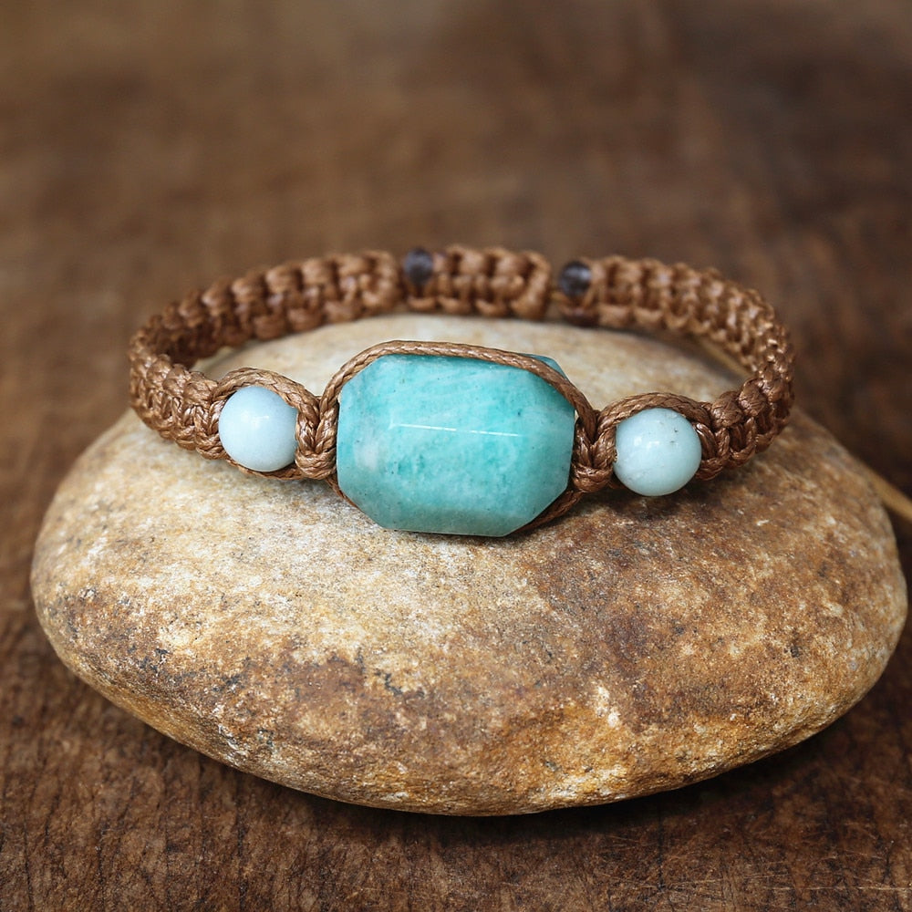 Bracelet Yoga en Amazonite "Paix & Courage"
