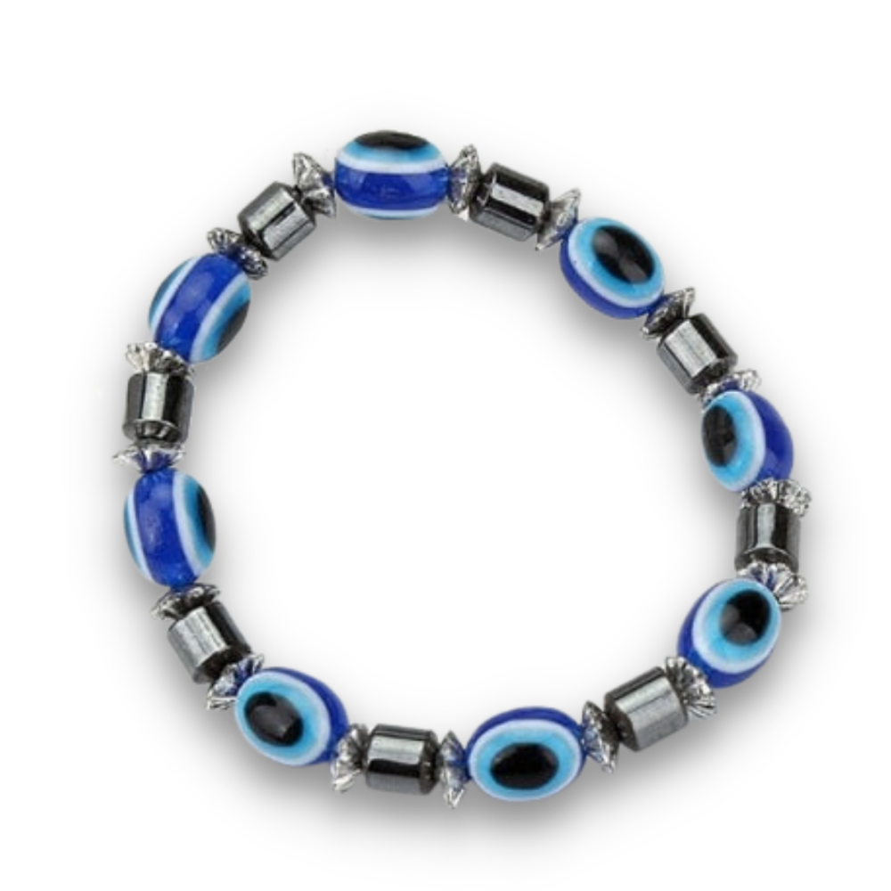 Bracelet Magnétique en Hématite "Force & Puissance"