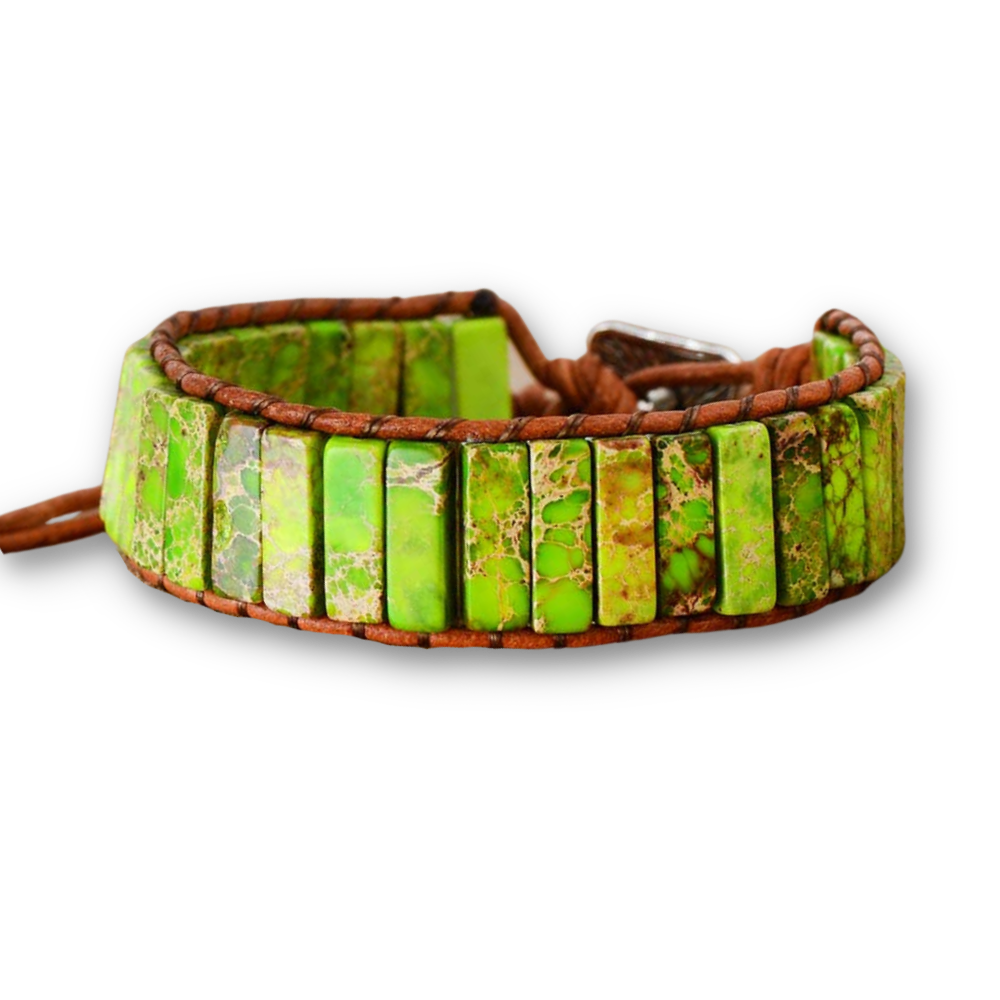 Bracelet Bohémien en Jaspe "Épanouissement & Estime de soi"