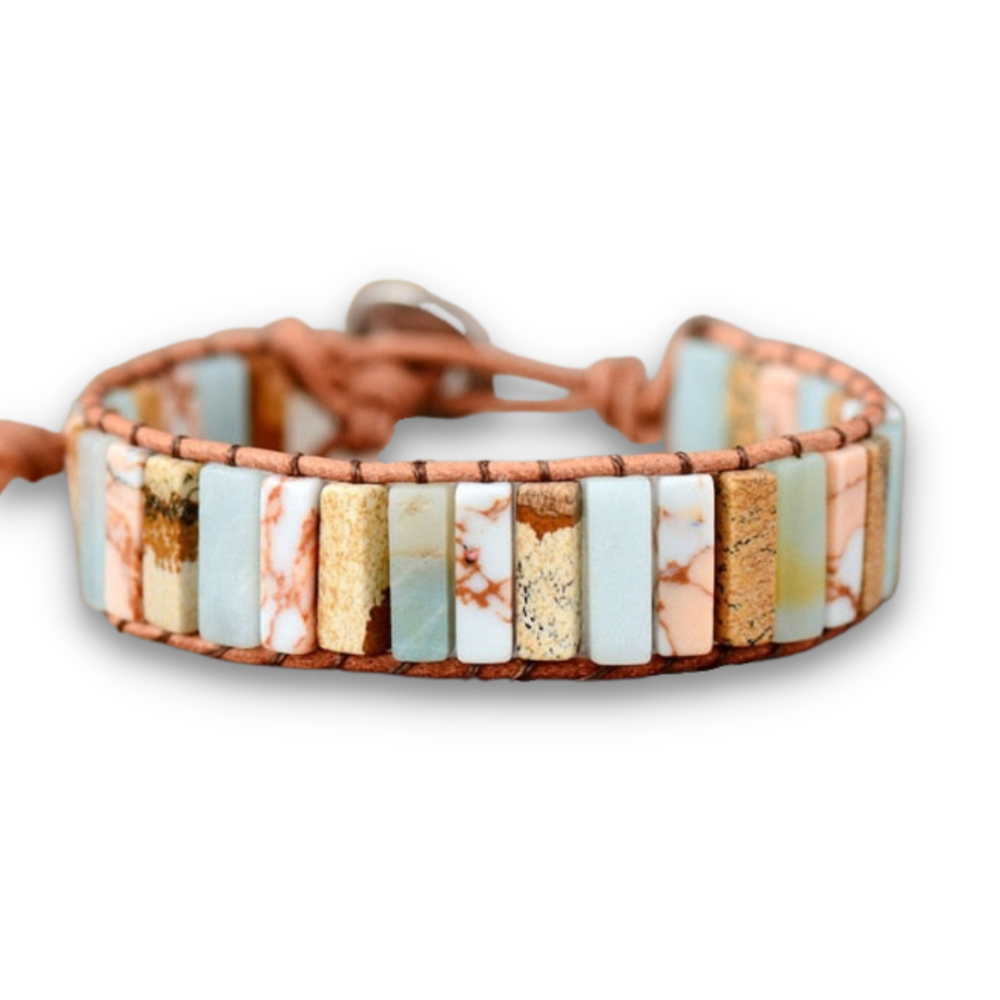 Bracelet Bohémien en Jaspe "Épanouissement & Estime de soi"