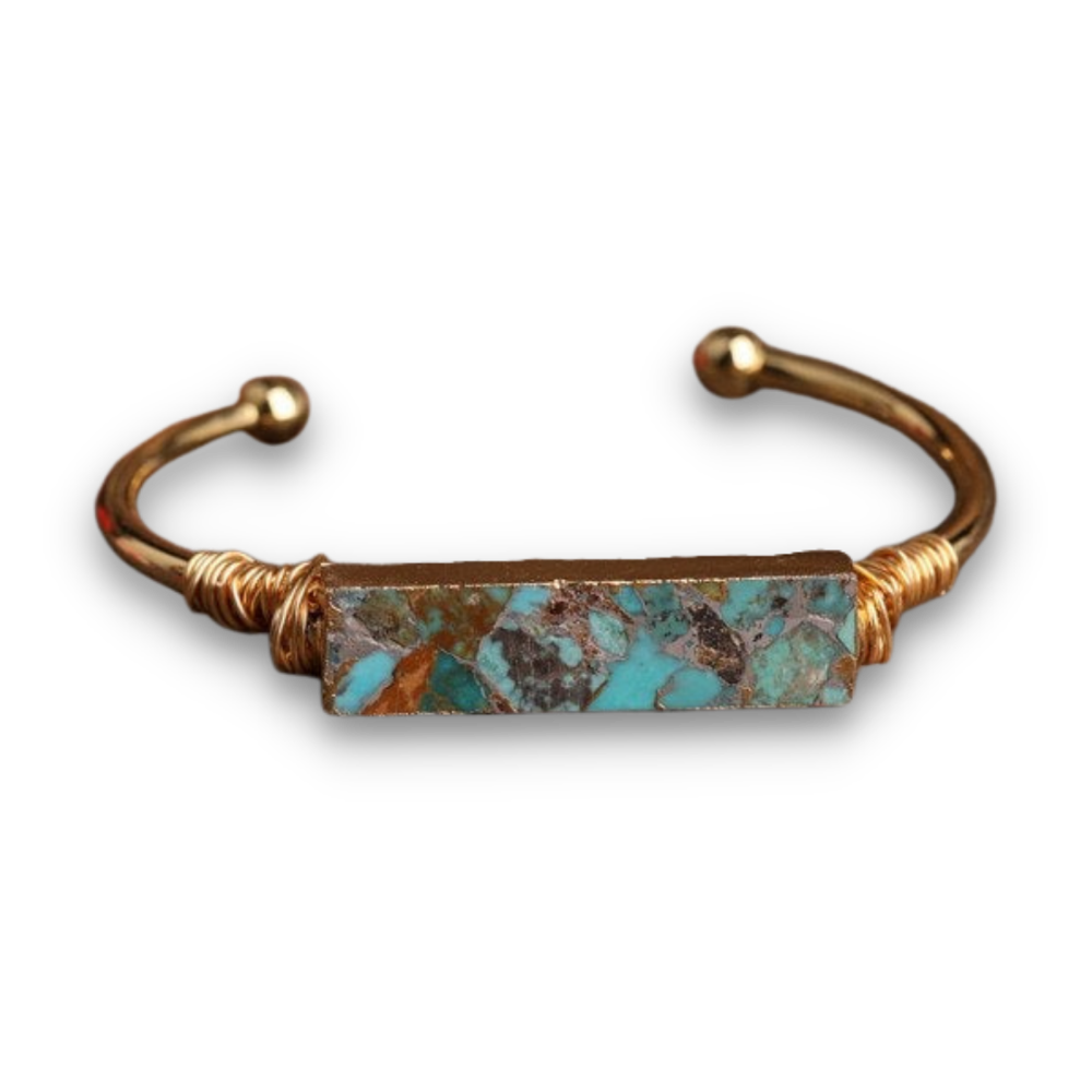 Bracelet en Turquoise bleue "Sérénité & Bien être"