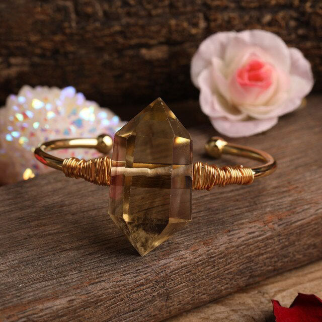 Bracelet en Citrine "Joie & Abondance" - Obélisque