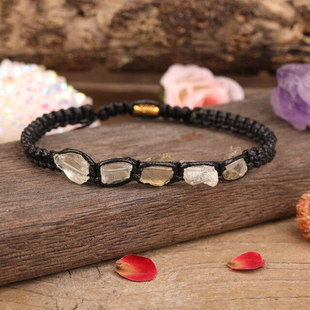 Bracelet Shamballa en Citrine "Joie & Abondance"