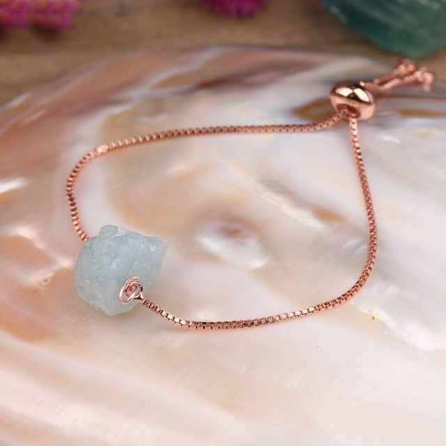 Bracelet en Aigue Marine "Jeunesse & Guérison"