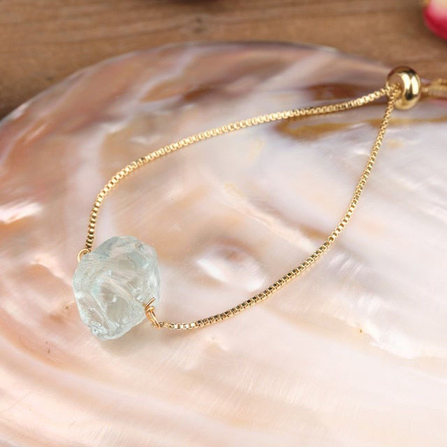 Bracelet en Aigue Marine "Jeunesse & Guérison"