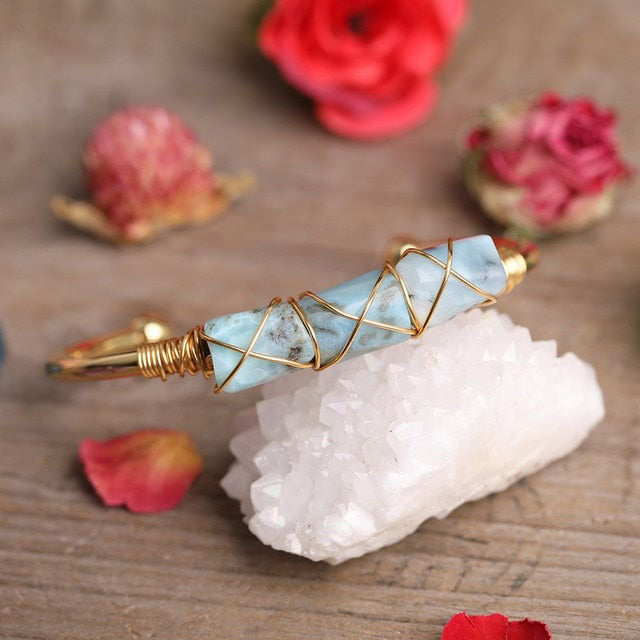 Bracelet en Larimar "Anti-stress & Paix intérieure"