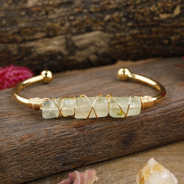 Bracelet en Prehnite "Conscience & Acceptation"