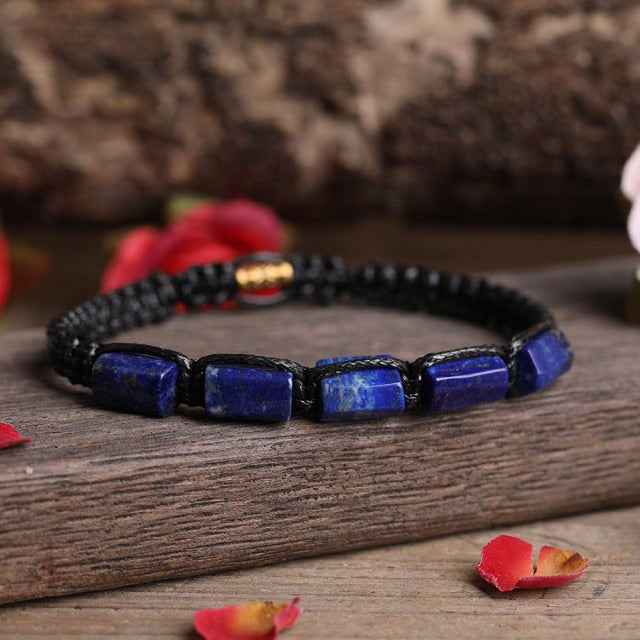 Bracelet Shamballa en Lapis Lazuli "Santé & Harmonie"