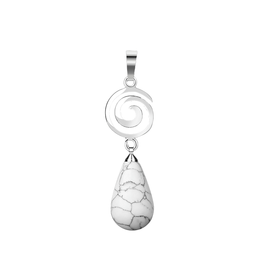 Pendentif en Howlite - Goutte