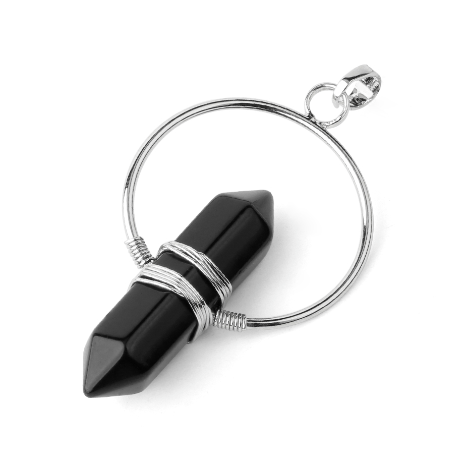 Pendentif Guérison en Onyx "Stabilité & Maîtrise de soi" - Prisme