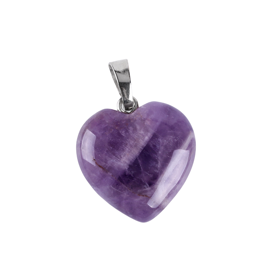 Pendentif Guérison en Améthyste "Force & Sagesse" - Coeur