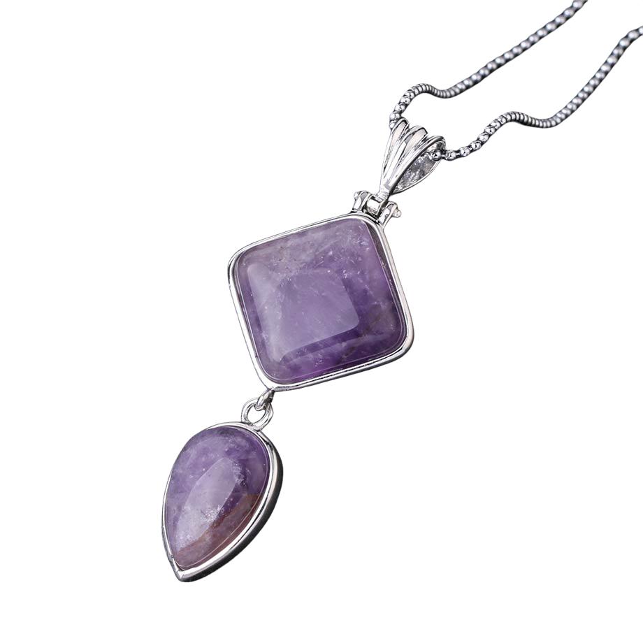 Chaîne et son Pendentif Guérison en Améthyste "Force & Sagesse"