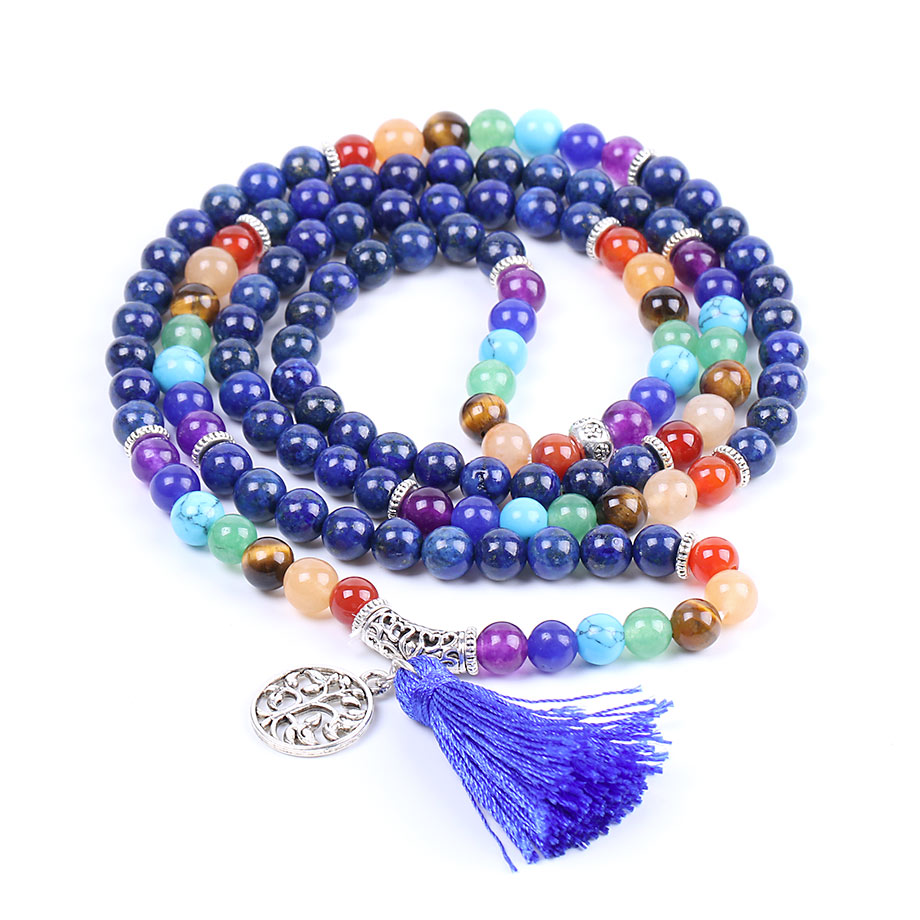 Collier Sept Chakras en Lapis-Lazuli "Santé & Harmonie"