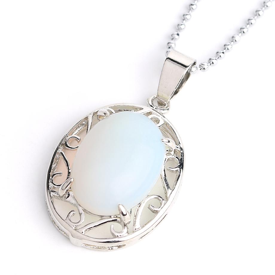 Chaîne et son Pendentif Reiki en Opale "Créativité & Spontanéité"