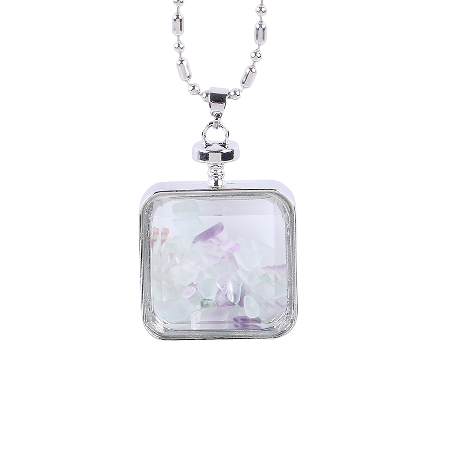 Chaîne et son Pendentif Reiki en Fluorite "Stabilité & Clairvoyance"