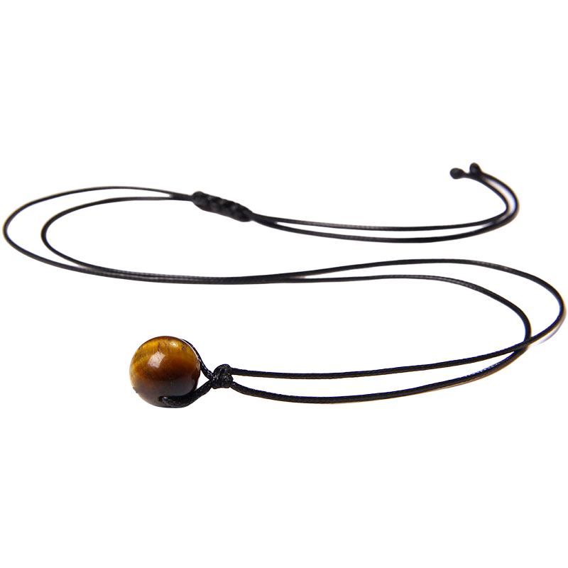 Cordon et son Pendentif Guérison en Oeil de tigre "Courage & Audace"